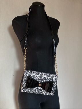 BETSEY JOHNSON Black & White Bow Crossbody Bag - Women